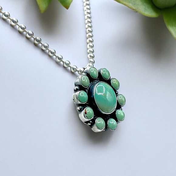 🌺Vintage Navajo Betta Lee Turquoise Necklace/Brooch - Picture 11 of 13